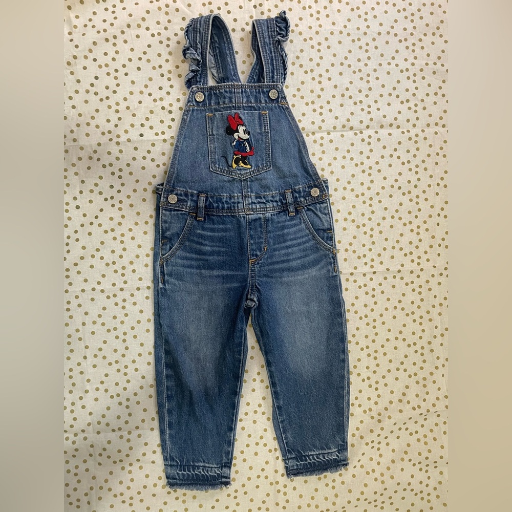 GAP Blue Denim Kids Overalls with Character Patch